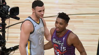 Larry Nance Jr. and Donovan Mitchell