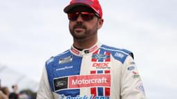 Oct 26, 2025; Martinsville, Virginia, USA; NASCAR Cup Series driver Josh Berry (21) before the Xfinity 500 at Martinsville Speedway