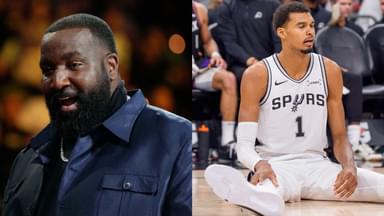 Kendrick Perkins (L), Victor Wembanyama (R)