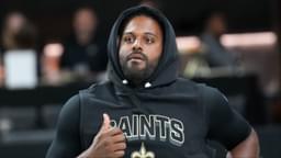 New Orleans Saints defensive end Cameron Jordan (94) warms up prior to the game against the New York Giants at Caesars Superdome.