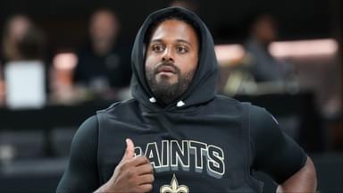 New Orleans Saints defensive end Cameron Jordan (94) warms up prior to the game against the New York Giants at Caesars Superdome.