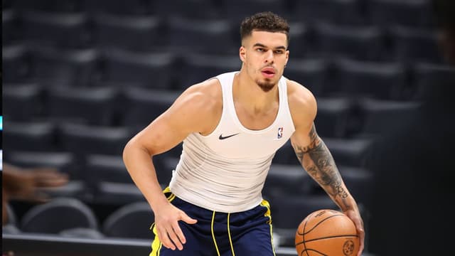 Denver Nuggets forward Michael Porter Jr. (1) during the Denver Nuggets game versus the Los Angeles Clippers on November 27, 2023 at Crypto.com Arena in Los Angeles, CA.