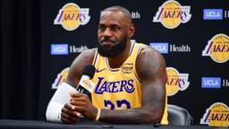 Sep 29, 2025; Los Angeles, CA, USA; Los Angeles Lakers forward LeBron James (23) during media day at UCLA Health Training Center