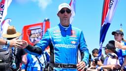 May 4, 2025; Fort Worth, Texas, USA; NASCAR Cup Series driver Denny Hamlin (11) is introduced before the start of the Wurth 400 race at Texas Motor Speedway.