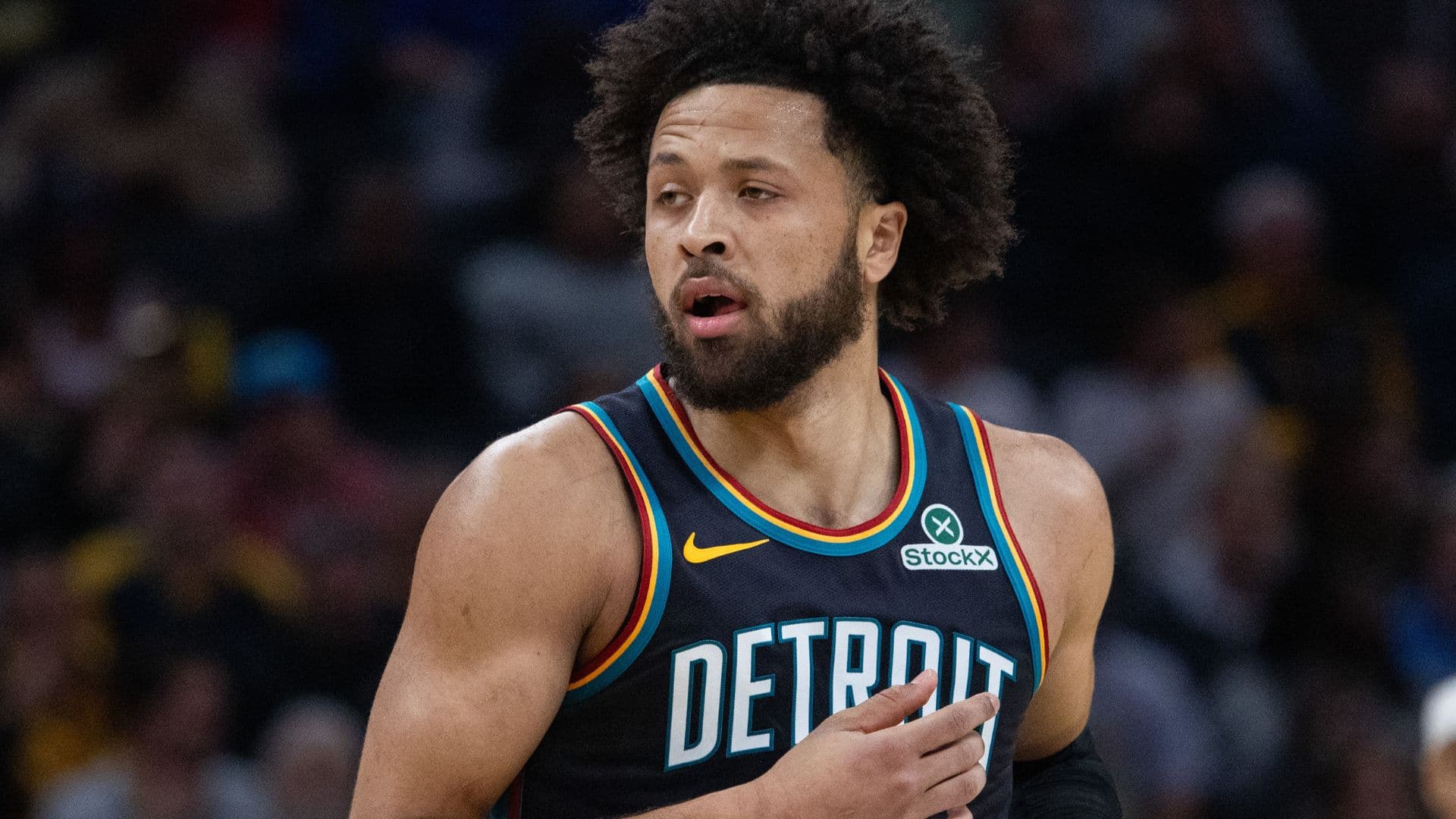 Nov 24, 2025; Indianapolis, Indiana, USA; Detroit Pistons guard Cade Cunningham (2) in the first half against the Indiana Pacers at Gainbridge Fieldhouse