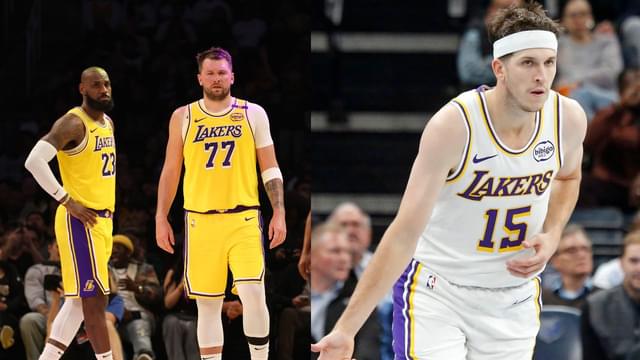 LeBron James, Luka Doncic (L), Austin Reaves (R)