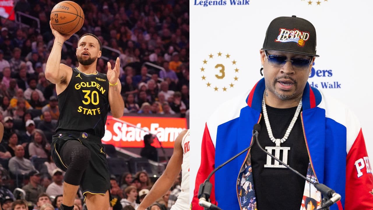 Stephen Curry (L), Allen Iverson (R)