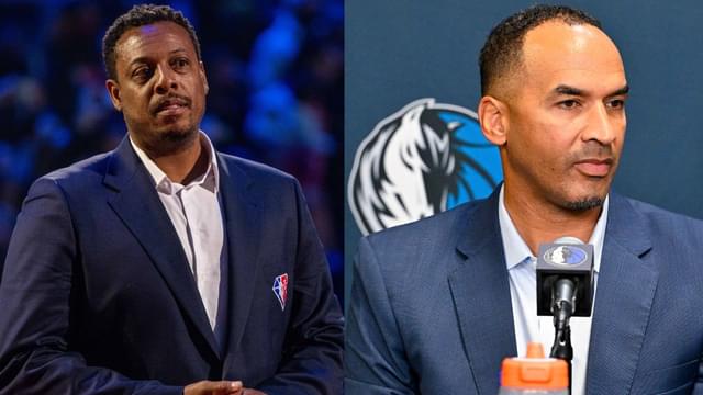 Paul Pierce (L), Nico Harrison (R)