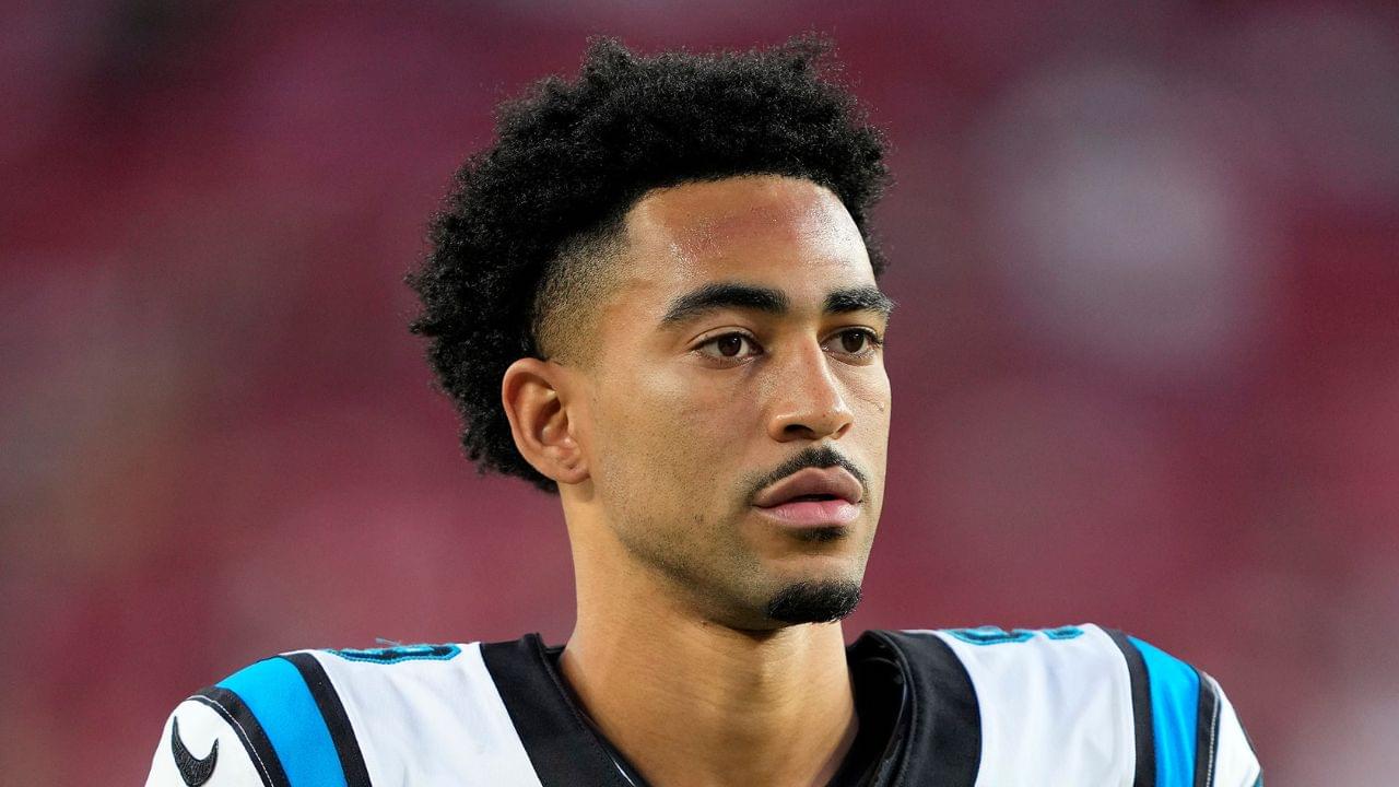 Carolina Panthers quarterback Bryce Young (9) takes the field before the game against the San Francisco 49ers at Levi's Stadium.