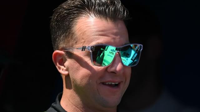 Aug 10, 2025; Watkins Glen, New York, USA; NASCAR Cup Series driver AJ Allmendinger (16) looks on prior to the Go Bowling at The Glen at Watkins Glen International
