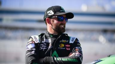 Oct 11, 2025; Las Vegas, Nevada, USA; NASCAR Cup Series driver Austin Dillon (3) during qualifying for the South Point 400 at Las Vegas Motor Speedway