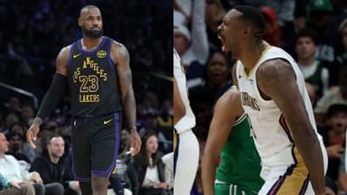 LeBron James(L) and DeAndre Jordan(R)