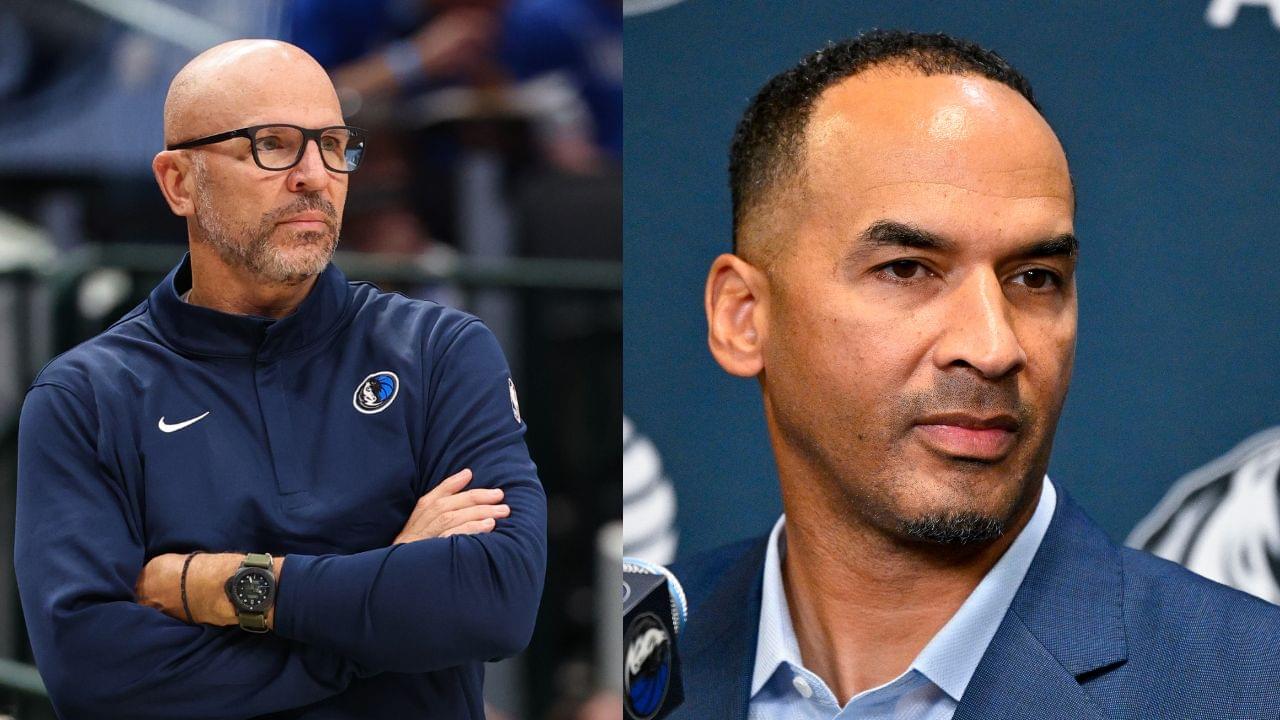 Jason Kidd (L), Nico Harrison (R)