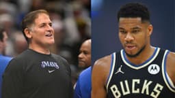 Mark Cuban (L), Giannis Antetokounmpo (R)