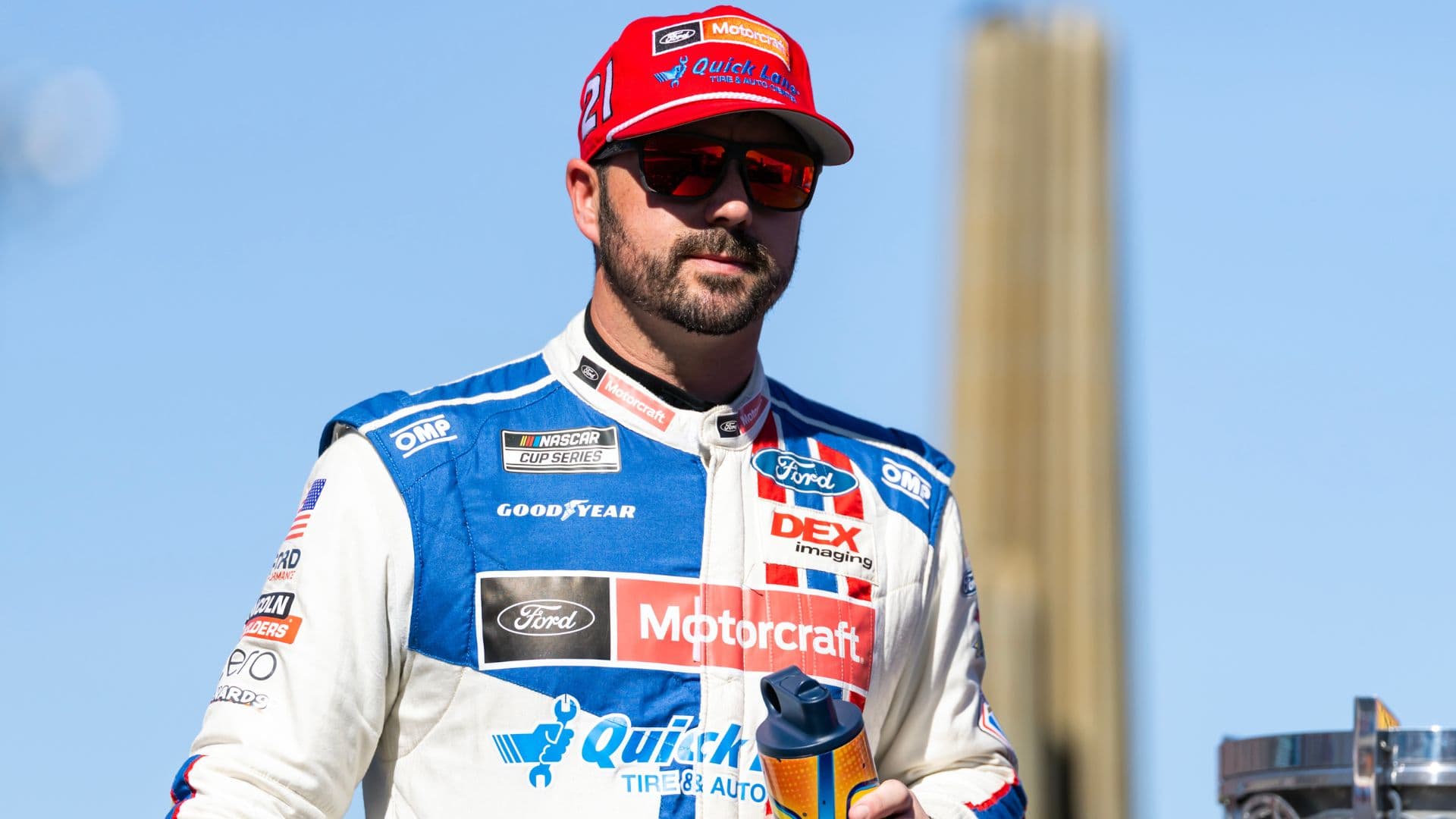 Nov 2, 2025; Avondale, Arizona, USA; NASCAR Cup Series driver Josh Berry (21) during the NASCAR Championship race at Phoenix Raceway.