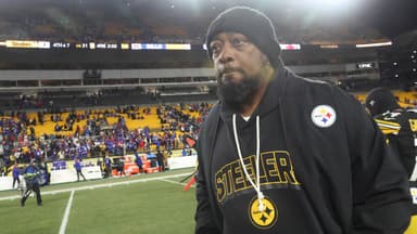 Pittsburgh Steelers head coach Mike Tomlin looks on after the game against the Buffalo Bills at Acrisure Stadium.