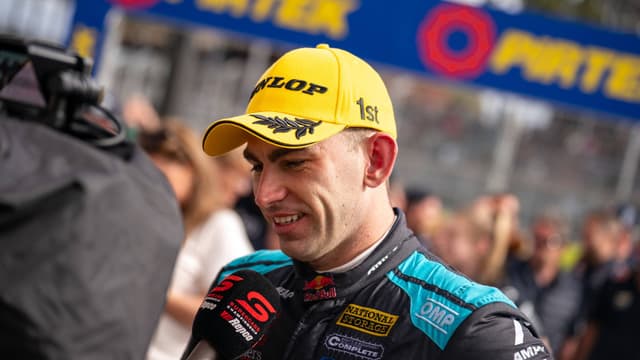 November 29, 2025, Adelaide, South Australia, Australia: Repco Supercars Championship driver BROC FEENEY driving the 88 Chevrolet Camaro ZL1 for Red Bull Ampol Racing speaks with TV after winning the race on Saturday at the BP Ultimate Adelaide Grand Final.