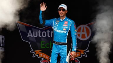 July 20, 2025, Dover, De, USA: DENNY HAMLIN (11) of Chesterfield, VA gets introduced for the AutoTrader EchoPark Automotive 400 in Dover, DE. Dover USA