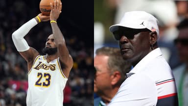 LeBron James(L) and Michael Jordan(R)