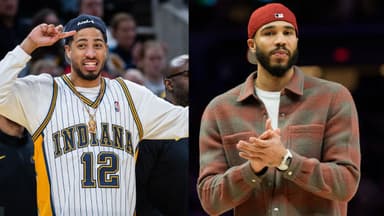 Tyrese Haliburton (L), Jayson Tatum (R)