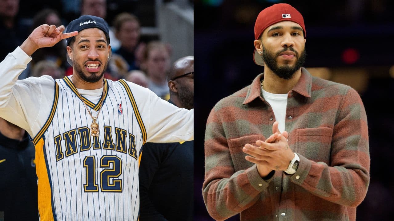 Tyrese Haliburton (L), Jayson Tatum (R)