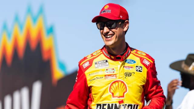Nov 2, 2025; Avondale, Arizona, USA; NASCAR Cup Series driver Joey Logano (22) during the NASCAR Championship race at Phoenix Raceway