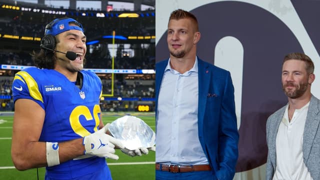Puka Nacua, Rob Gronkowski and Julian Edelman