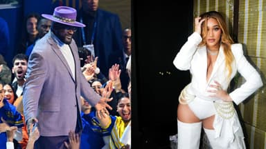 Shaquille O'Neal (L), Natalie Nunn (R)