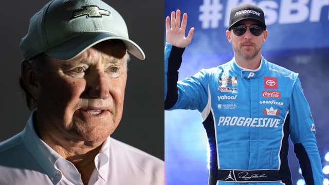 Richard Childress (L) and Denny Hamlin (R)