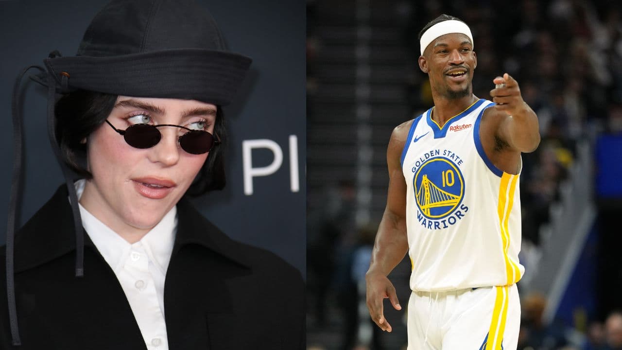 Billie Eilish (L), Jimmy Butler (R)