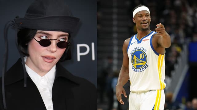 Billie Eilish (L), Jimmy Butler (R)