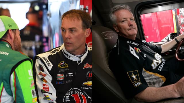 Dale Earnhardt Jr. and Kevin Harvick (L) and Rick 'Otis' Hodges (R)