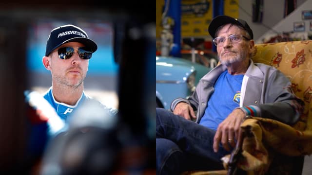 Denny Hamlin (L) and Denny Hamlin's Father (R)