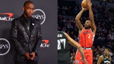 Jay Pharoah (L), Kawhi Leonard (R)