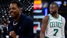 Paul Pierce (L), Jaylen Brown (R)