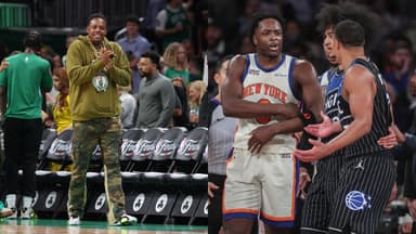 (L) Paul Pierce (R) Desmond Bane and OG Anunoby