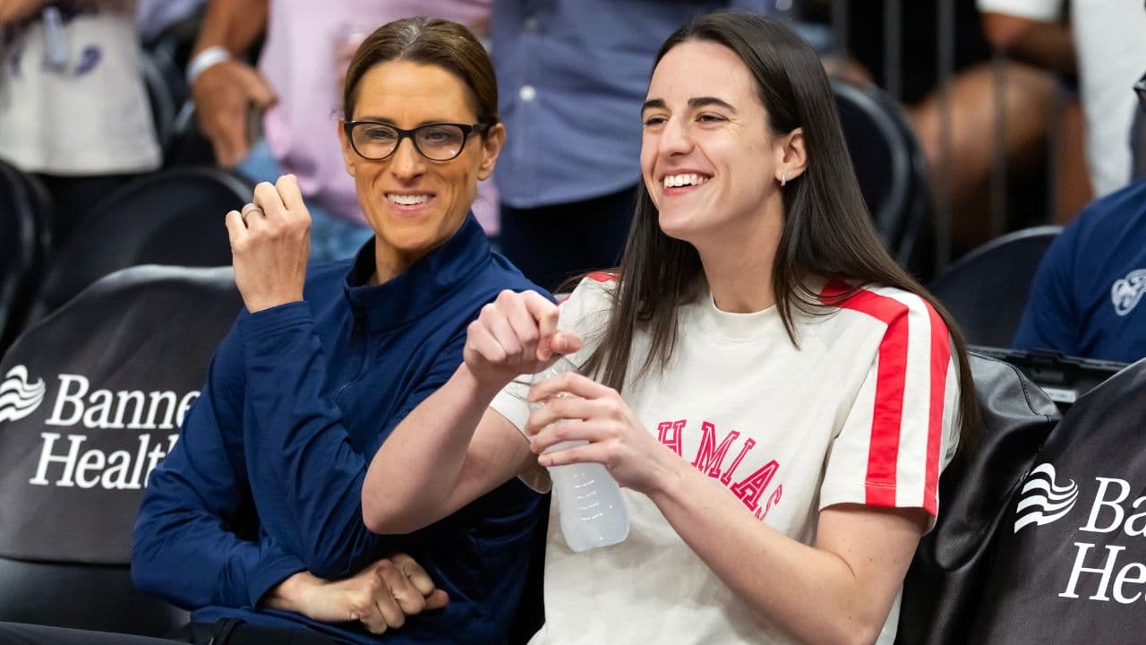 Stephanie White and Caitlin Clark