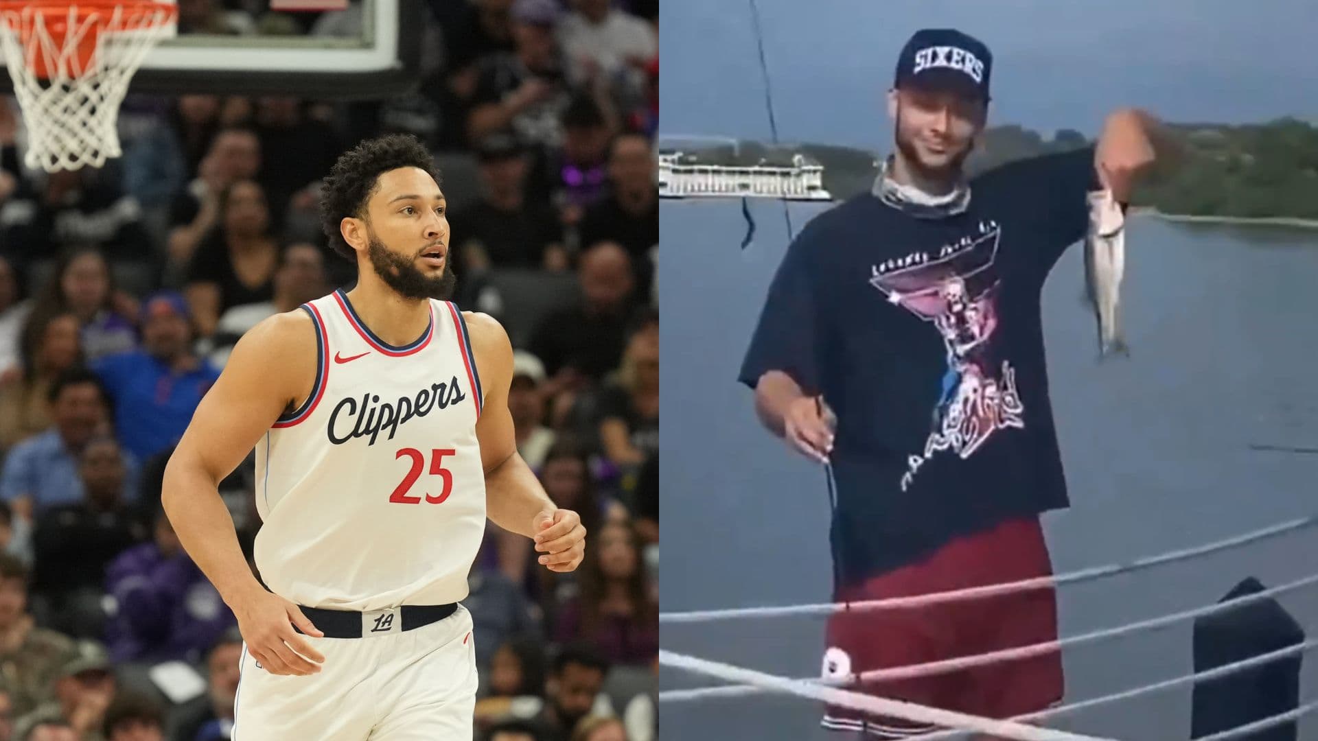 Ben Simmons (L) and Ben Simmons Fishing (R)