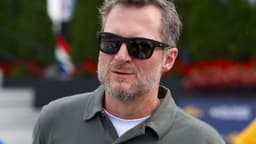 Jul 19, 2025; Dover, Delaware, USA; NASCAR Xfinity Series owner Dale Earnhardt Jr. looks on from pit road during the BetRivers 200 at Dover Motor Speedway