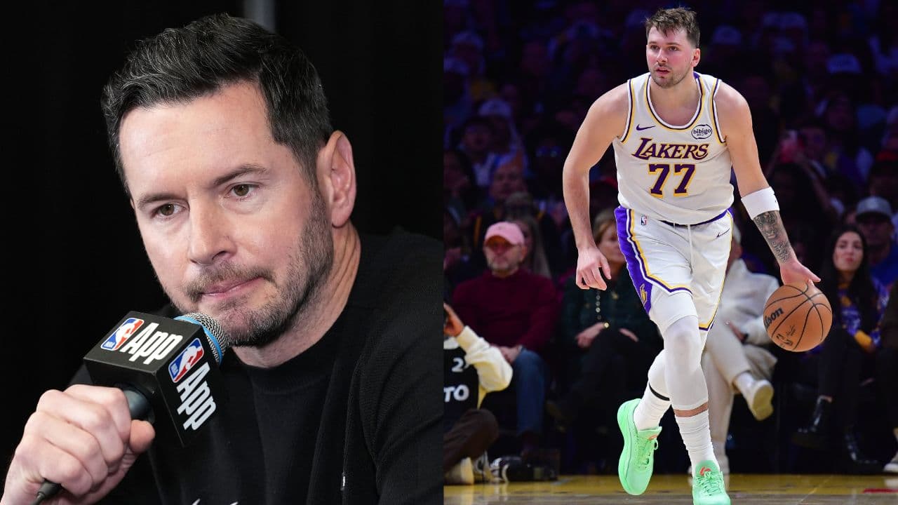 JJ Redick (L), Luka Doncic (R)