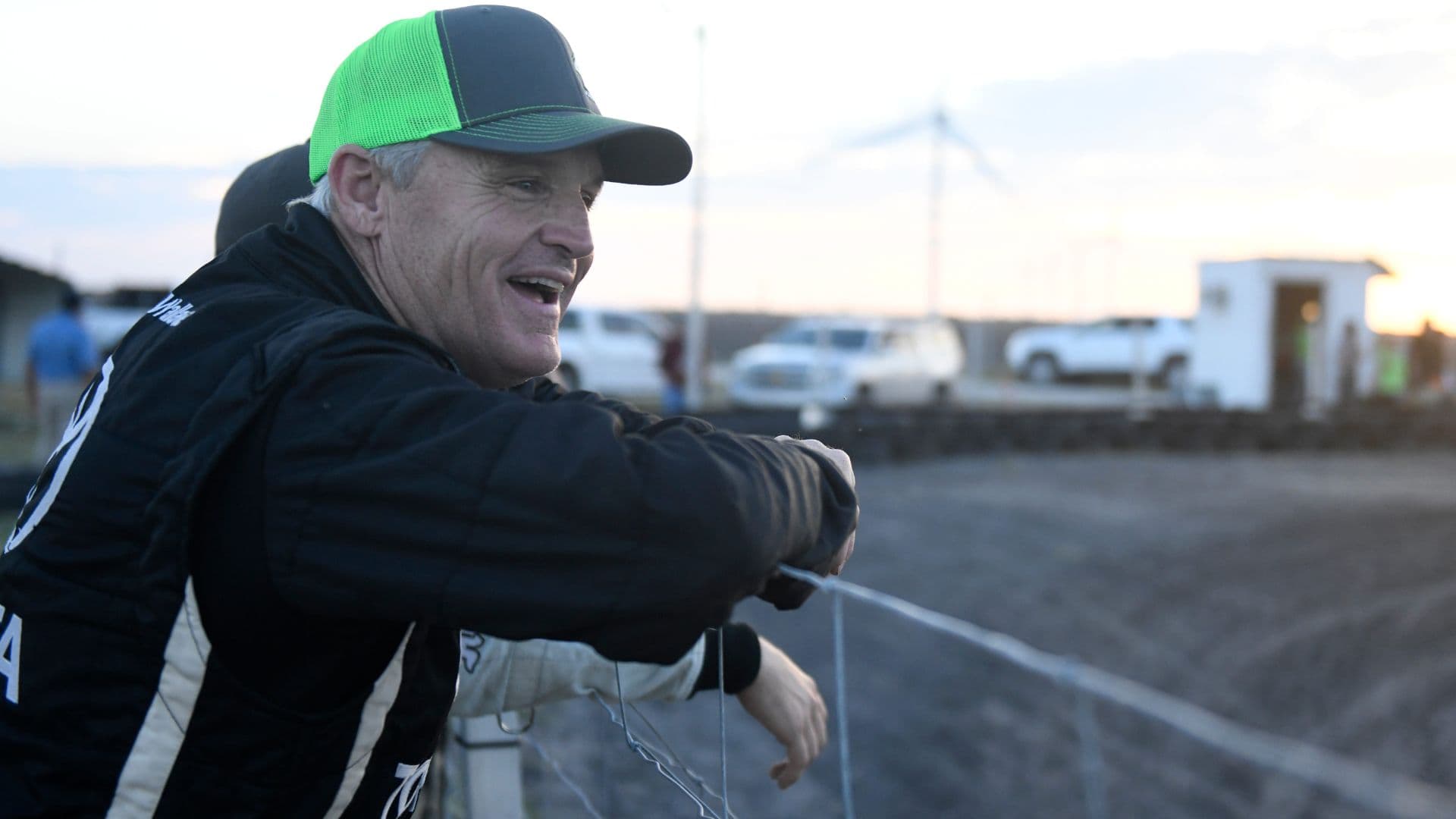 Former NASCAR driver Kenny Wallace watches the kids go-cart race, Wednesday, Oct. 7, 2020, in Bishop. The event promotes youth go-cart racing.