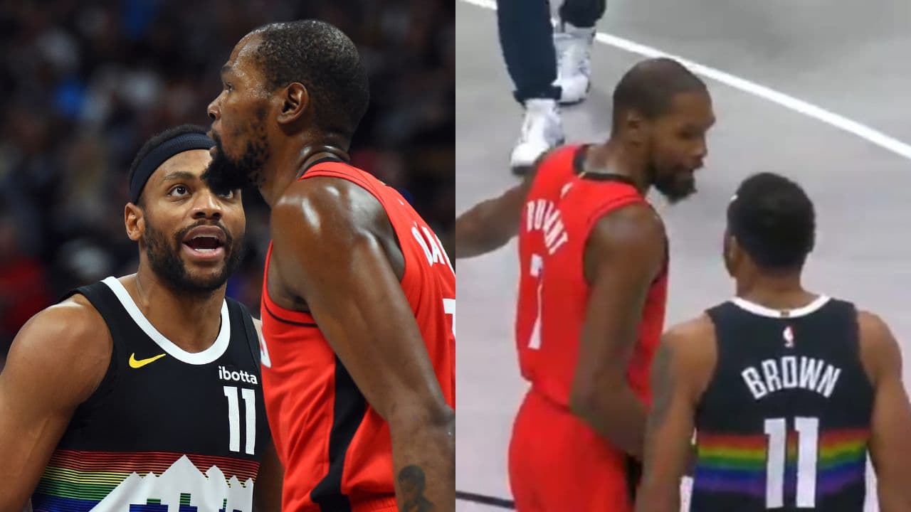 Kevin Durant and Bruce Brown