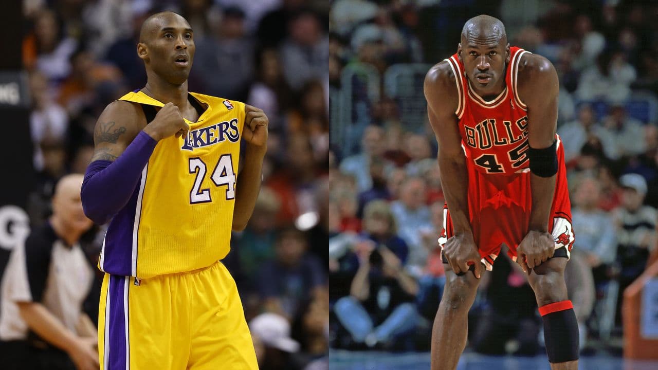 Kobe Bryant(L) and Michael Jordan(R)