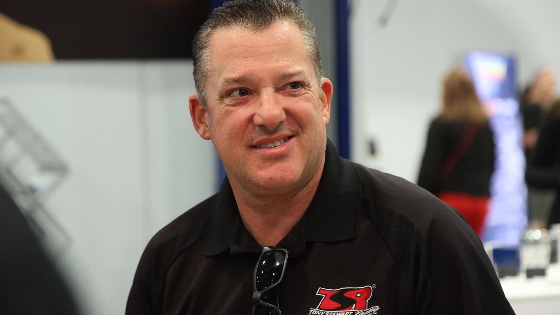 NASCAR driver Tony Steward makes an appearance during the 2023 SEMA Show, at the Las Vegas Convention center in Las Vegas, Nevada