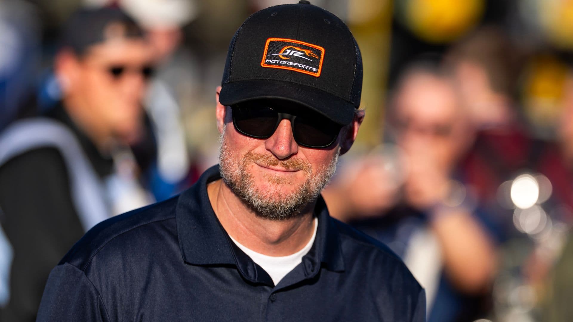 Nov 1, 2025; Avondale, Arizona, USA; NASCAR Xfinity Series team owner Dale Earnhardt Jr during the Xfinity Series Championship race at Phoenix Raceway.