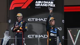 Max Verstappen and Lando Norris at the 2025 Abu Dhabi GP where the McLaren driver became the World Champion