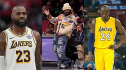 LeBron James (L), Wale (C), and Kobe Bryant (R)