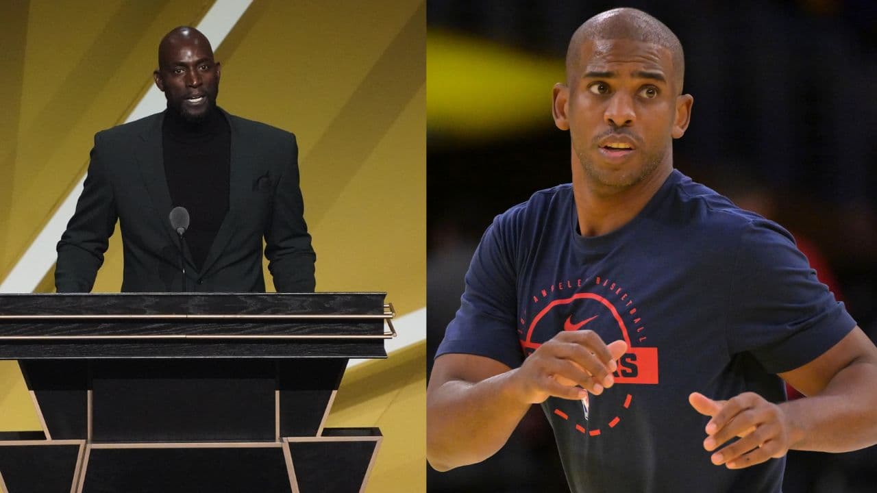 Kevin Garnett (L), Chris Paul (R)