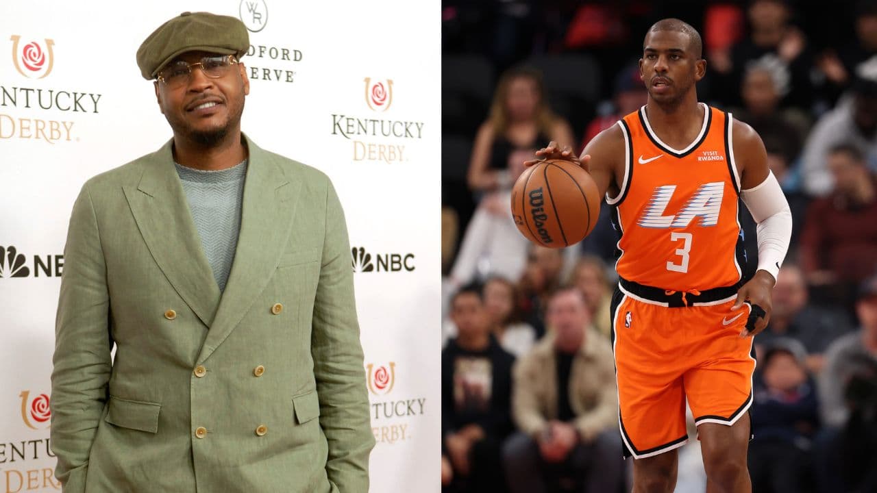 Carmelo Anthony (L), Chris Paul (R)