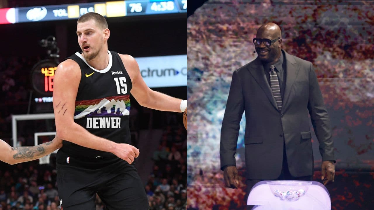Nikola Jokic(L) and Shaquille O'Neal(R)